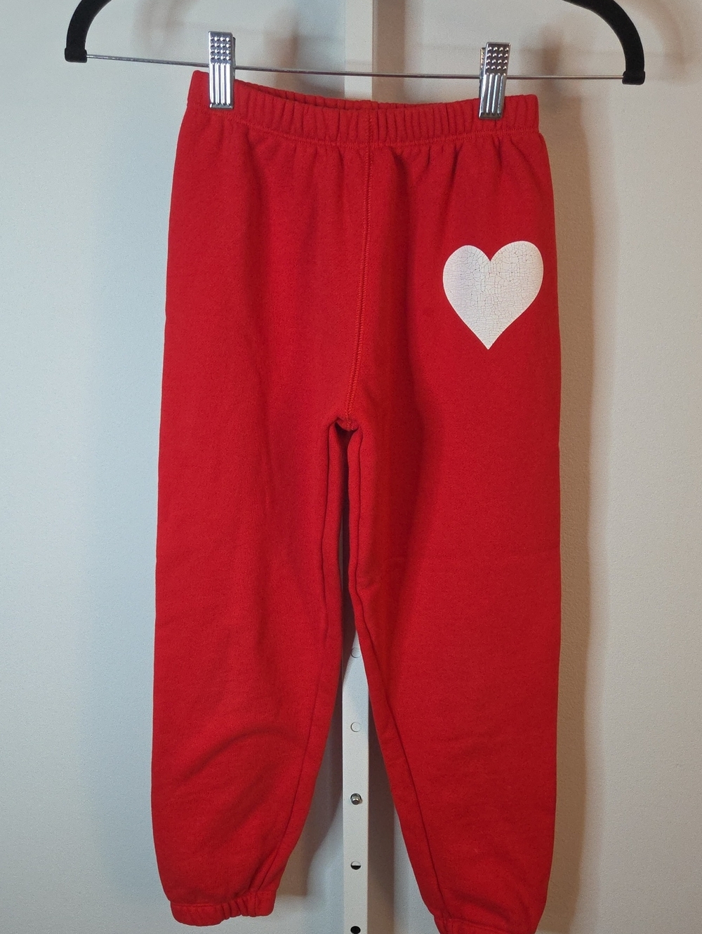 Katie J NYC Red Heart Jogger Sweatpants Kids Medium 10 (Graphic Wear)